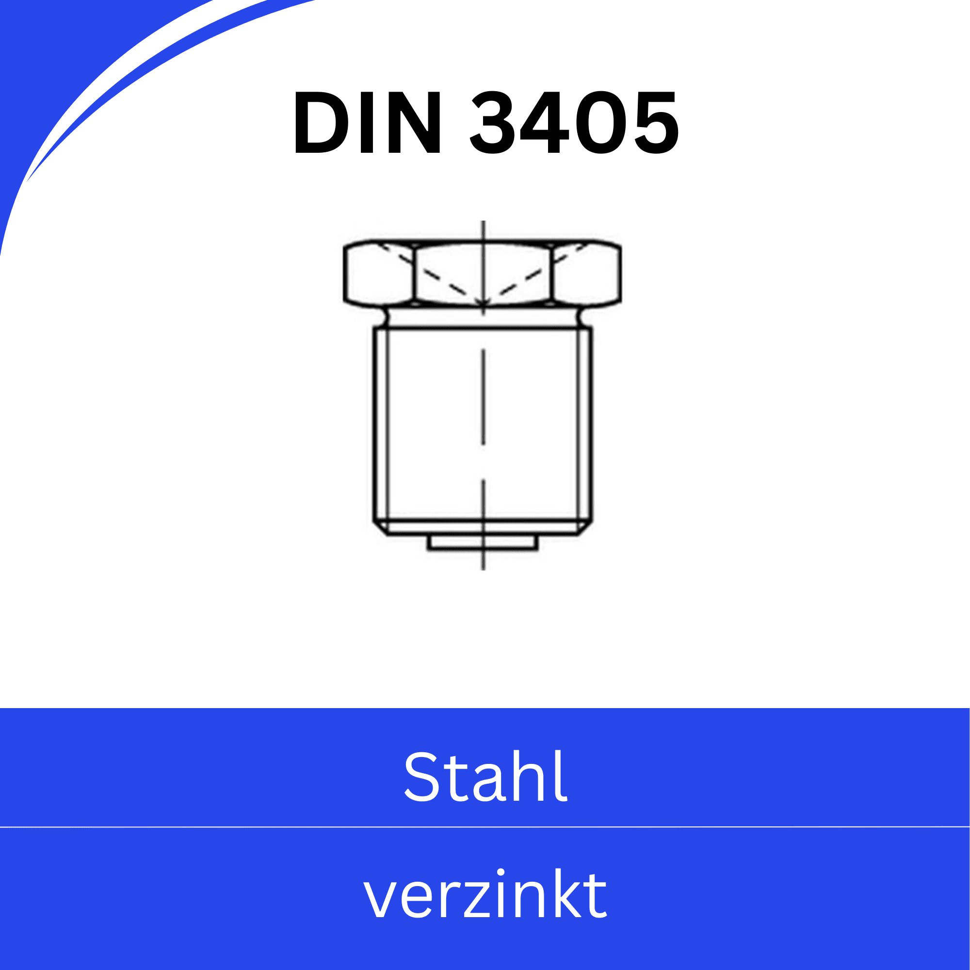Bild für Kategorie DIN 3405 ➤ Trichter Schmiernippel (Stahl verzinkt)